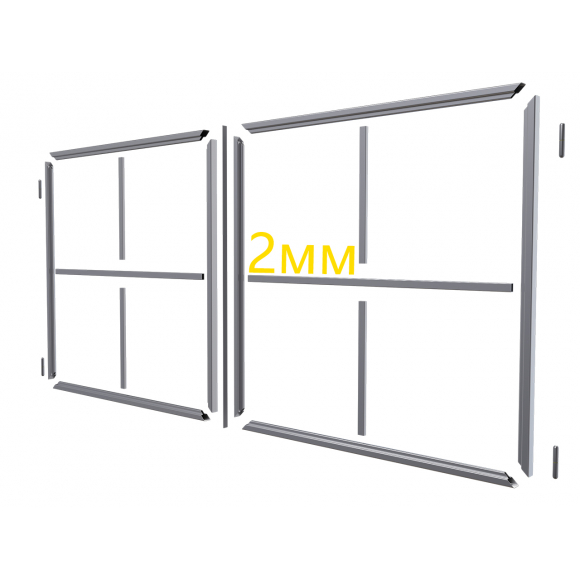 Распашные ворота из т-профиля 2 мм 