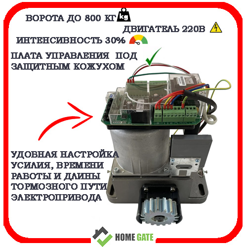 Автоматика для откатных ворот Home Gate i800AC 3